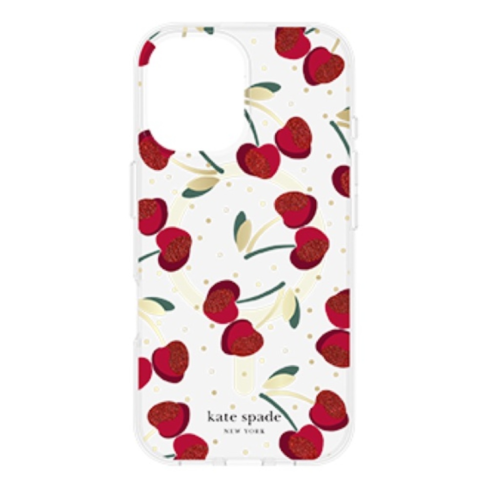 🍒🍒🍒 Kate Spade NY Print Case MagSafe for Apple iPhone 16 Pro Max Cherry Dot